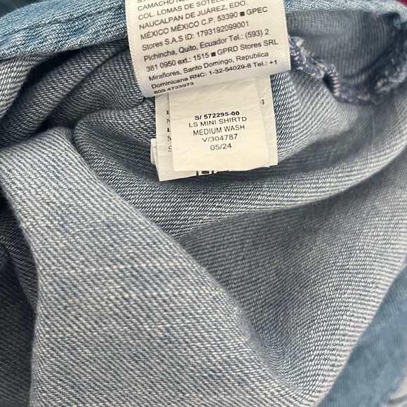 NWT OLD NAVY Mini Shirt Dress COLOR MEDIUM WASH - Picture 8 of 8